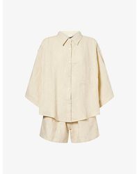Deiji Studios - 03 Relaxed Linen Shirt And Shorts Set - Lyst