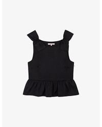 OMNES - Keelee Bow-Detail Satin Top - Lyst