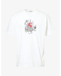 Carhartt - Old Painter Graphic-Print Cotton T-Shirt - Lyst