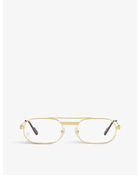 Cartier - 6l001647 Ct0410o Rectangle-frame Metal Optical Glasses - Lyst