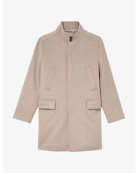 Reiss - Single-Breasted Wool-Blend Coat - Lyst