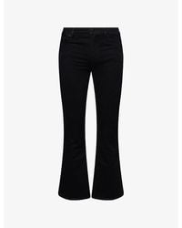 FRAME - The Icon Flared Cotton-Blend Jeans - Lyst