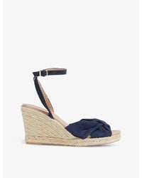 LK Bennett - Angela Tie-Knot Suede Espadrilles - Lyst