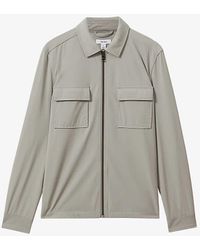 Reiss - Hylo Regular-fit Zip-up Stretch-woven Jacket X - Lyst