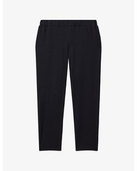 Reiss - Cyrus Elasticated-waist Ribbed Stretch-woven Trousers - Lyst