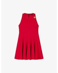Maje - Flared Sleeveless Linen-Blend Mini Dress - Lyst