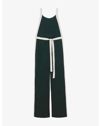 Reiss - Salma Colour-Block Woven Jumpsuit - Lyst