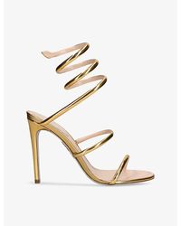 Rene Caovilla - Minimal Cleo 105 Spiral-Strap Leather Heeled Sandals - Lyst