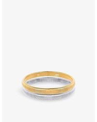 La Maison Du Couturier - Amadeus Flexi 18Ct-Plated Brass And Sterling- Bracelets Set Of Two - Lyst
