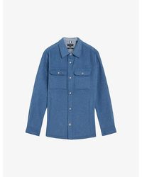 Ted Baker - Aderbry Patch-pocket Wool-blend Overshirt - Lyst