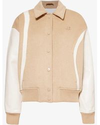 Axel Arigato - Bay Brand-embroidered Wool-blend Varsity Jacket - Lyst