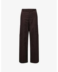 Vince - Panelled Wide-Leg Stretch-Cotton Trousers - Lyst