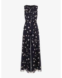 Phase Eight - Maxine Polka-Dot Chiffon Jumpsuit - Lyst