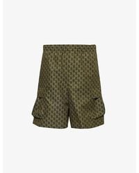 Gucci - Regular-Fit Monogram-Pattern Cotton-Jacquard Shorts - Lyst