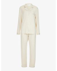 THE NAP CO - Rayon Piped Stretch-Jersey Pyjama Set - Lyst