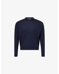 John Smedley - X Bill Nighy Crew-Neck Merino Wool Jumper - Lyst