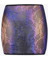 Sinead Gorey - Gradient-pattern Slim-fit Lace Mini Skirt - Lyst
