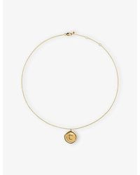 Monica Vinader - Initial C Stamp 18Ct Vermeil Necklace - Lyst