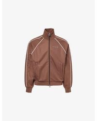 A Bathing Ape - Line Camo Logo-Plaque Woven Track Jacket - Lyst