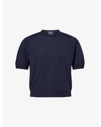 John Smedley - X Bill Nighy Short-Sleeve Merino Wool Top - Lyst