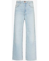 FRAME - baggy Wide-leg High-rise Recycled-cotton Jeans - Lyst