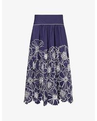 FARM Rio - Richelieu Cotton Maxi Skirt - Lyst