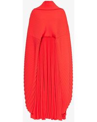 Balenciaga - Draped Pleated Woven Maxi Dress - Lyst