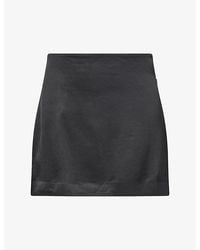 Reformation - Alexa Satin Mini Skirt - Lyst
