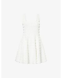 Jonathan Simkhai - Vanna Scalloped Knitted Mini Dress - Lyst