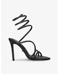 Carvela Kurt Geiger - Spiral 105 Crystal-Embellished Woven Heeled Sandals - Lyst