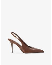 Dune - Cai Leather Heeled Slingback Courts - Lyst