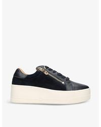 Carvela Kurt Geiger - Connected Zip Leather Low-top Trainers - Lyst