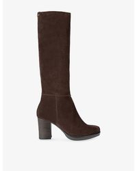 Carvela Kurt Geiger - Suede Heeled Knee-High Boots - Lyst