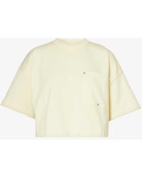 Bottega Veneta - Cropped Boxy-fit Cotton-jersey T-shirt - Lyst