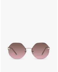 Tiffany & Co. - Tf3077 Hexagonal-frame Acetate And Metal Sunglasses - Lyst