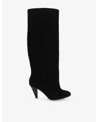 Kurt Geiger - Lambeth Slouchy Heeled Suede Boots - Lyst