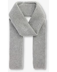Johnstons of Elgin - Brand-patch Ribbed Cashmere Scarf - Lyst