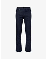 7 For All Mankind - Slim-Fit Straight-Leg Cotton-Blend Jeans - Lyst