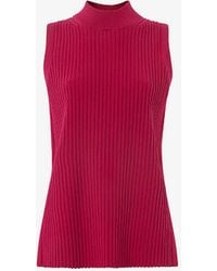 Whistles - High-neck Ribbed-knit Tunic Top - Lyst