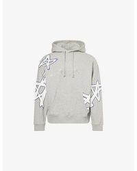 AWAKE NY - Rhinestone Kangaroo-Pocket Cotton-Jersey Hoody - Lyst