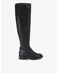 KG by Kurt Geiger - Tisha Flat Faux-Leather Knee-High Boots - Lyst