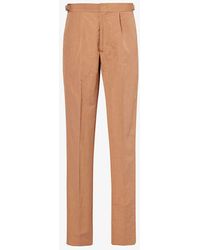 Orlebar Brown - Carsyn Pressed-crease Straight-leg Linen And Cotton-blend Trousers - Lyst