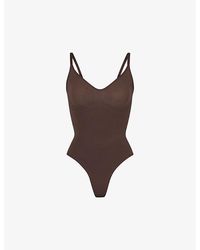 Skims - Seamless Sculpt Fitted Stretch-Woven Body - Lyst