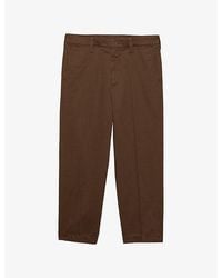 Prada - Cotton Gabardine Trousers - Lyst