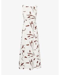 ME+EM - Floral-Print Linen-Blend Maxi Dress - Lyst