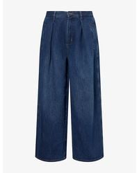 ME+EM - Pleated Barrel-Leg Denim Jeans - Lyst
