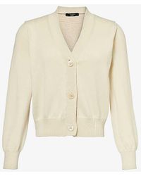 Weekend by Maxmara - V-neck Relaxed-fit Cotton-knit Cardigan - Lyst