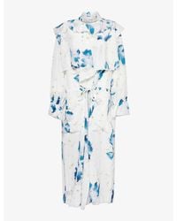Lemaire - Floral-print Relaxed-fit Woven Maxi Dress - Lyst