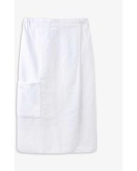 The White Company - The Company Patch Pocket Button-fastened Organic Terry-cotton Wrapped Towel Large/extra Large 140cm X 80cm - Lyst