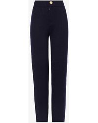 Barrie - X Sofia Coppola Tapered-leg High-rise Cashmere, Wool And Silk-blend Trousers - Lyst